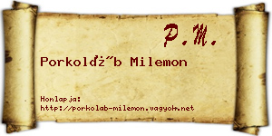 Porkoláb Milemon névjegykártya